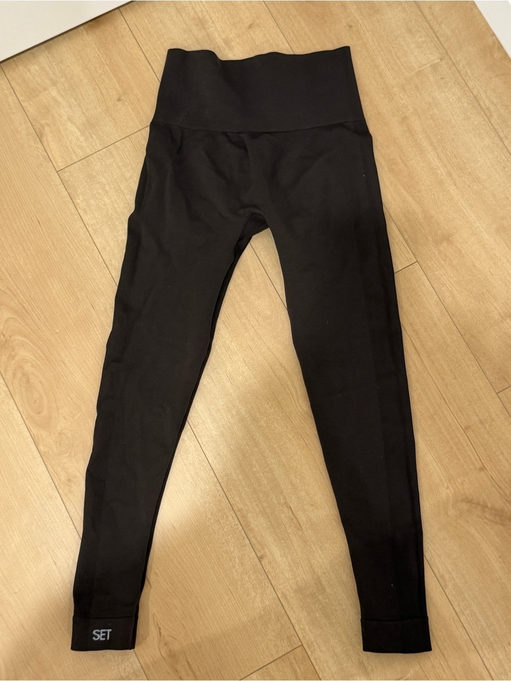 SET Active High-Waist Ribbed Leggings Brown